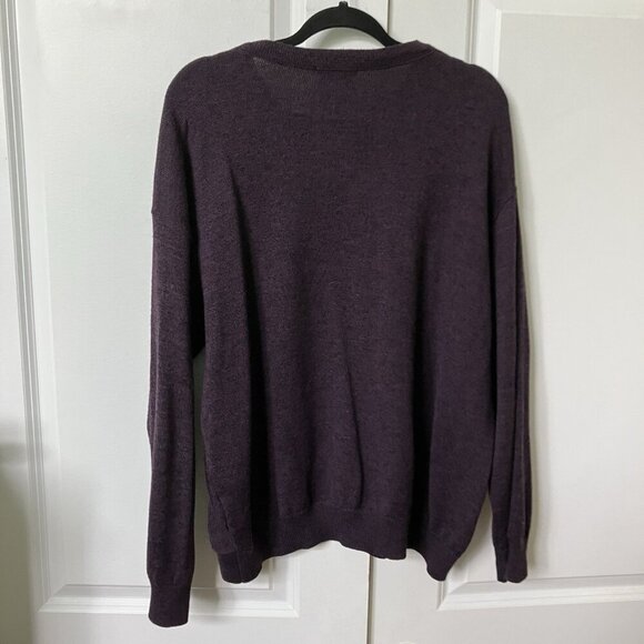 Vintage Cooper Sweater Mens XXL Purple Gray Knit Pullover Grandpa Cabin 90s - Picture 4 of 6